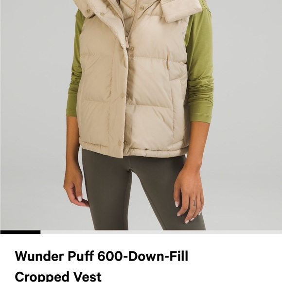 Lululemon Wunder Puff Cropped Vest Size 4 - Picture 4 of 4